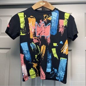 Akademiks T-shirt Size M (10-12) Boys Colorful Brushstrokes And Splatters